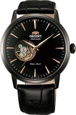 ORIENT Open Heart Orologio Uomo Automatico AG02001B Nero Cassa Acciao Nera Indic