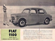 Catalogue Brochure Fiat 1100 B