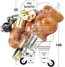 4x Gambe Divano Mobili Legno