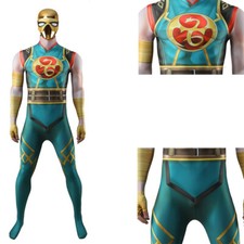 Costume cosplay Marvel Rivals pugno di ferro tuta spandex zentai vestito maschera 