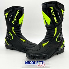 STIVALI MOTO FORMA FRECCIA ROAD RACING PISTA NERO GIALLO FLUO