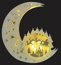 Luna di Legno / LED Illuminato