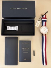 Orologio Daniel Wellington Classic - Cambridge Blu Rosso 40mm Bianco