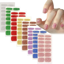 8 Fogli Glitter Unghie Adesivi