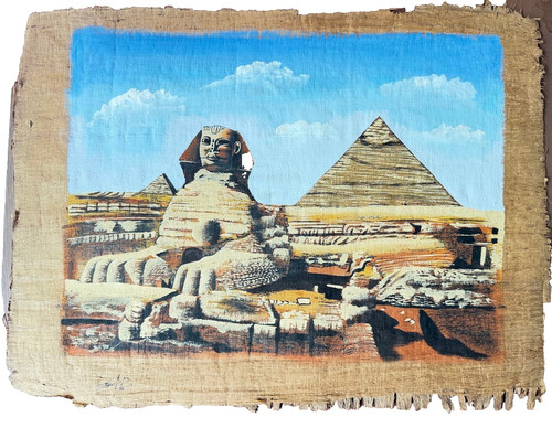 Dipinto papiro egizio firmato - dipinto,