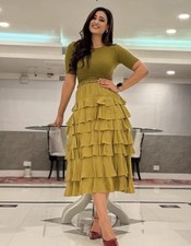 Gonna Midi Donna Zara Verde