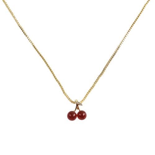 Collana con ciondolo - , rosso