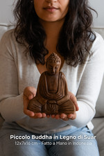 Statua Buddha in Legno di Suar