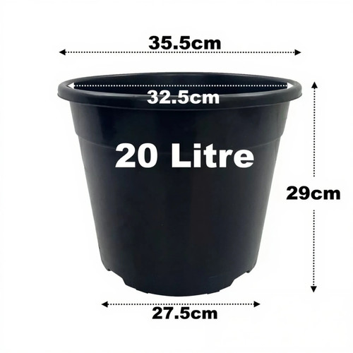 Vasi per piante litri nero - vasi,