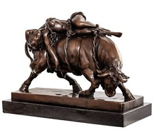 Scultura toro Europa in bronzo