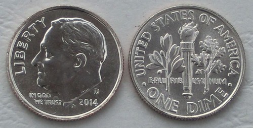 Usa dime cents 2014 non - 10,