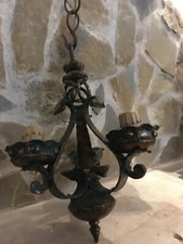 Lampadario 3 luci artigianale