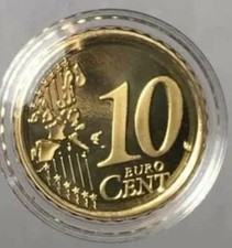 10 CENTESIMI 2002 VATICANO PROOF PRIMA SERIE EURO FONDI A SPECCHIO