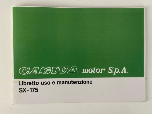 Cagiva 175 libretto uso e - sx-175,