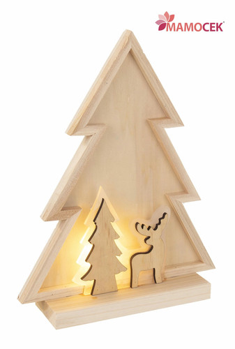 Decorazione abete renna - decorazione, legno