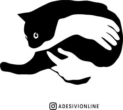 Adesivo pretagliato abbraccio - adesivo,