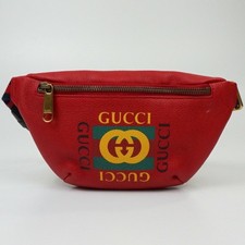 GUCCI 527792 Marsupio in pelle rossa linea Sherry Hip bag Borsa a tracolla...