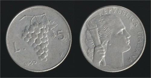 Lire 1950 grappolo uva - 5,
