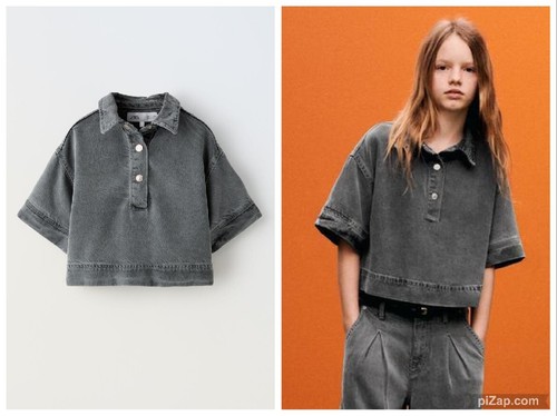 Zara camicia grigia bambina - camicia,