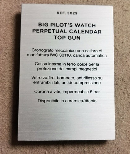 Iwc display 5029 - display,
