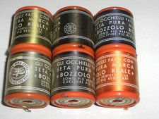 6 ROCCHETTI IN PURA SETA/SILK TRE STELLE BOZZOLO N° 24 LOTTO A1 VEDI INFO