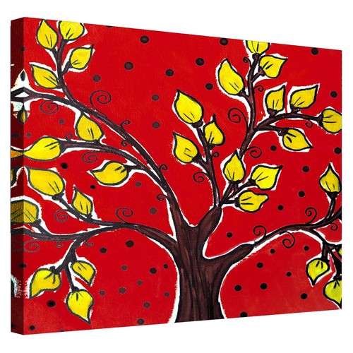 Quadro alberi giallo - rosso, con