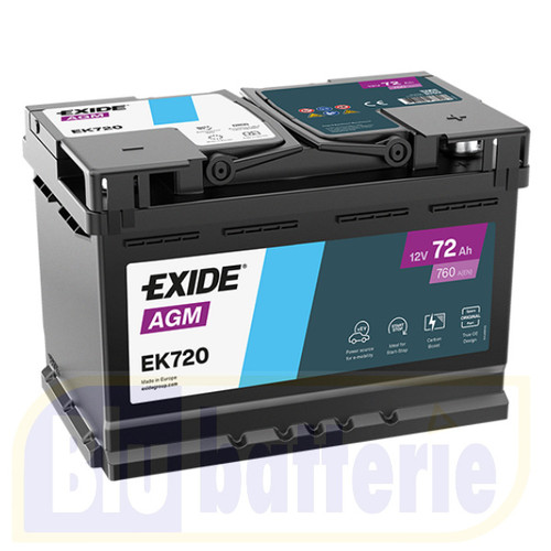 Exide ek720 batteria auto agm - exide,