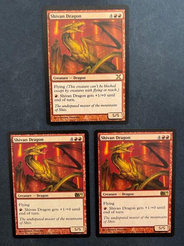 Mtg shivan dragon m10 - dragon, +