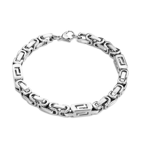 Uomo bracciale argento acciaio - uomo,