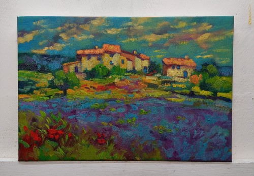 Quadro dipinto paesaggio olio - quadro,