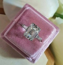 14K White Gold Over 3CT