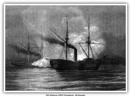 Barca vapore uss hatteras - uss,
