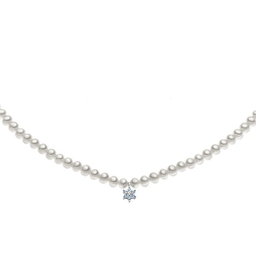 Collana diamante perle - collana, diamante,