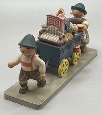 Carrello pedaliera vintage Germania Est Wendt e Kühn legno giorno di movimento decorazione legno