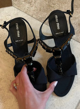 black vintage miu miu sandal