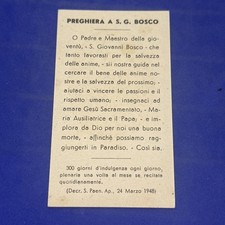 PREGHIERA A S.G. BOSCO Santino - immagine sacra