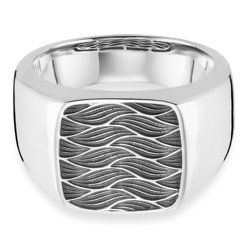 Anello sigillo cai men argento - anello,