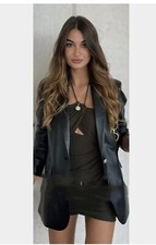 Blazer zara nero vegan - blazer,