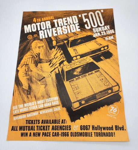 Poster vintage 1966 motor - vintage,