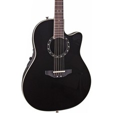Ovation Balladeer per chitarra acustica-elettrica Pro Deep Body - Nero