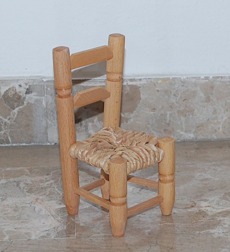 Sedia mini legno - sedia, impagliata