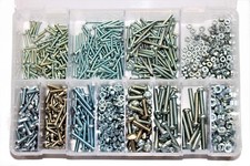 Scatola assortita di viti e