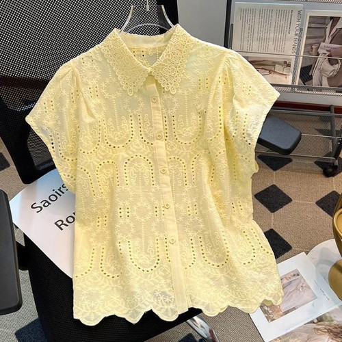 Top donna pizzo ricamato - top,