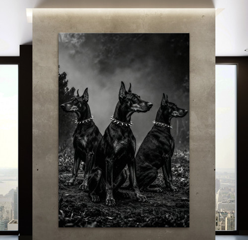 Quadro cani dobermann - quadro, tela