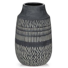9" Textured Vase with Linear