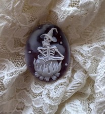 CAMEO SHELL STUPENDA ALTA QUALITÀ "teschio halloween"