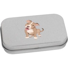 'Adorable Pitbull Puppy' Metal Hinged Tin / Storage Box (TT054637)