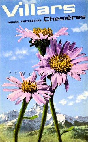 Villars svizzera 1935 poster - villars,