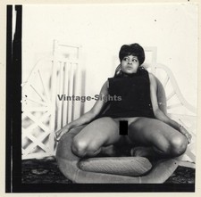 Semi Nude Dark-Skinned Female