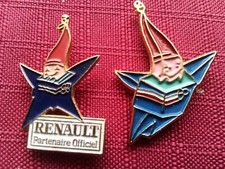 Pin's lot de 2 pins Jeux Olympiques Albertville 1992 Renault Mascotte (19)